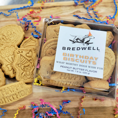 Bredwell Goodies - Birthday Biscuits Dog Treats (7.8 oz) | Top