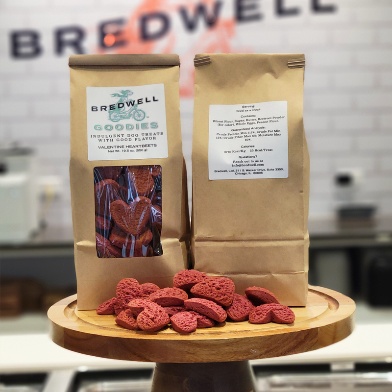 Bredwell Goodies - Heart Beets Dog Treats (16.5 oz) | Front and Back