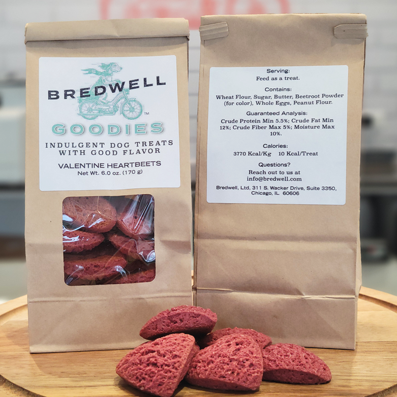 Bredwell Goodies - Valentine Heart Beets Dog Treats (6 oz) | Ingredient Label