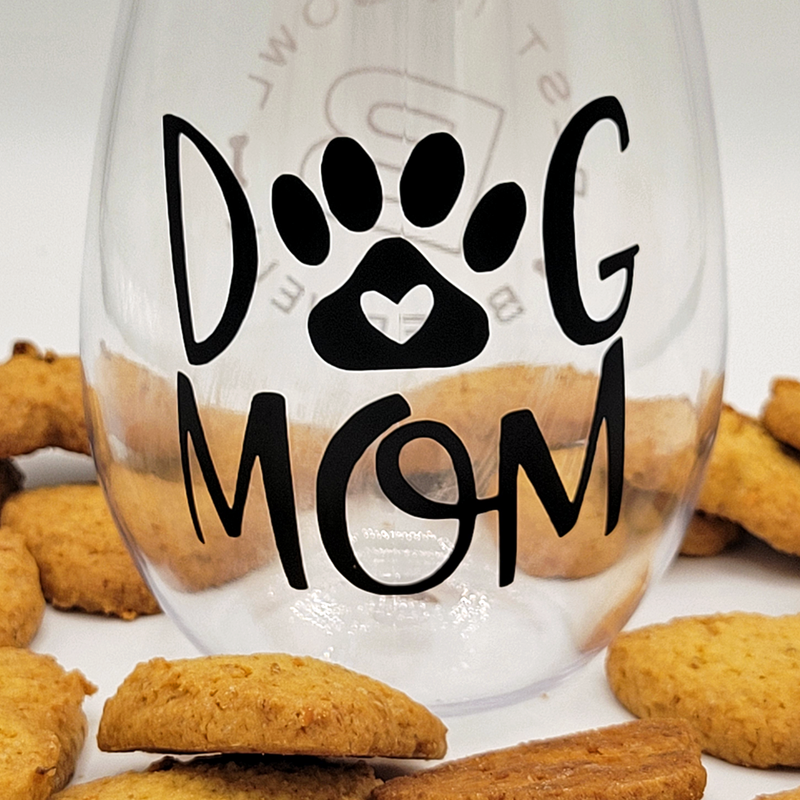 Bredwell Dog Mom Set - Wine Glass and Double Cheeseburger Treats (6 oz) | Zoom