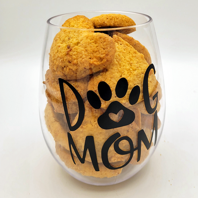 Bredwell Dog Mom Set - Wine Glass and Double Cheeseburger Treats (6 oz) | Treats